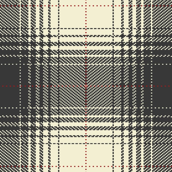 Tartan pattern details for plaid rug made from wool