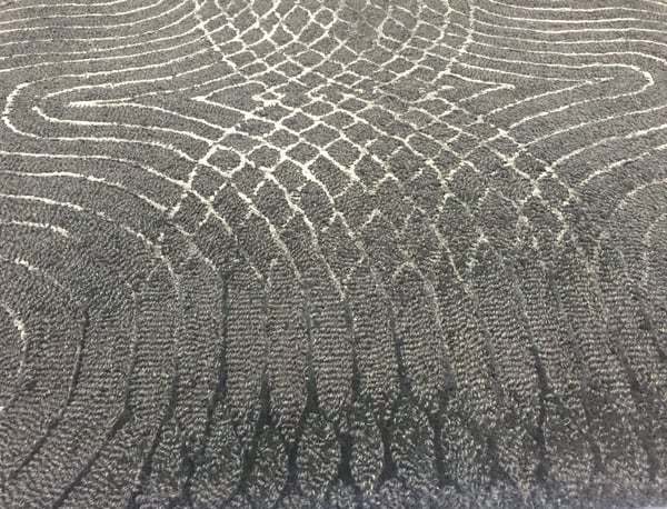 Wolle und Viskose Teppichdesign geschwungen