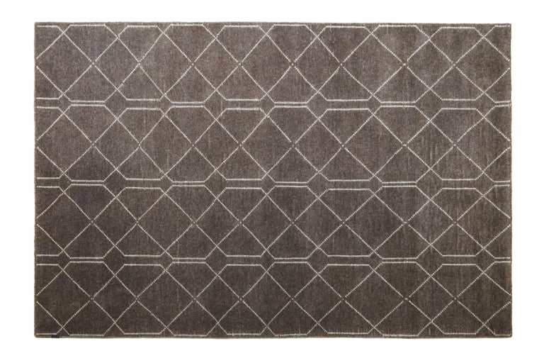 MOROCCAN ROSE_camel & sand brown handmade designer rug with modern line pattern