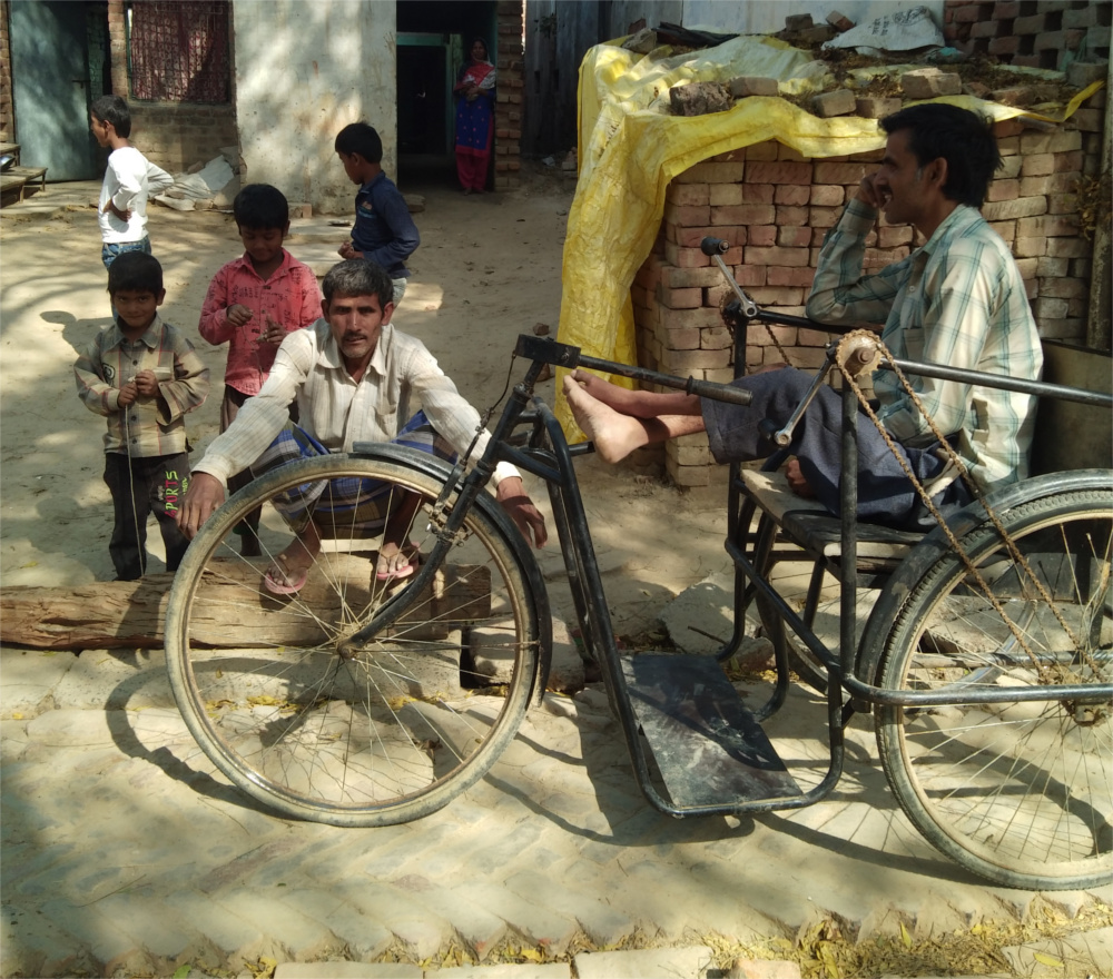Bhadohi Arbeiter und Familien