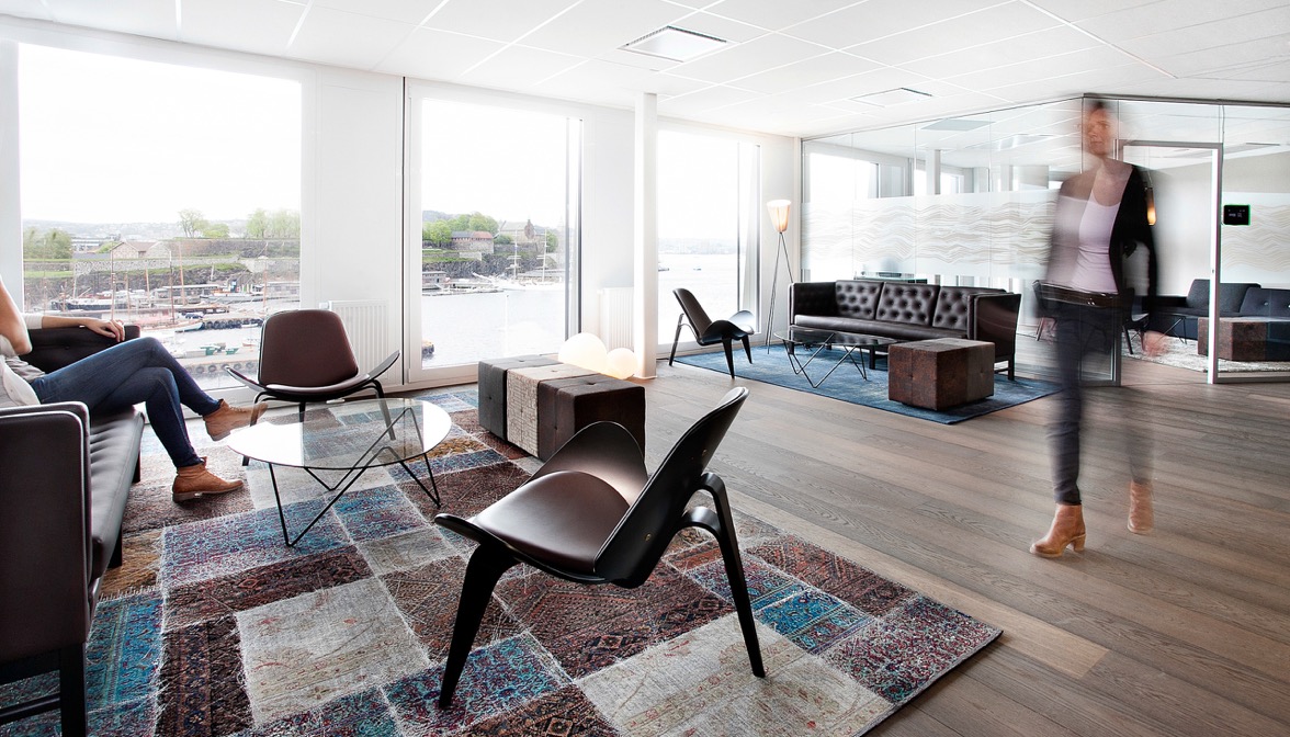 Moderner Patchwork Teppich für Meetingräume im Büro