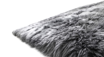 very soft luxurious lambskin rug in grey