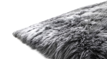 Super soft and voluminous real fur rug made from lamb skin