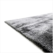  soft dark rug handmade from sustainable Tencel 