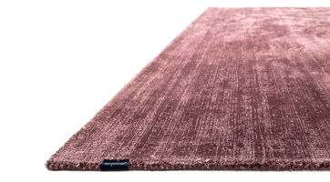 brauner belastbarer Teppich handgewebt aus glänzendem Polyester in modernem Vintagelook