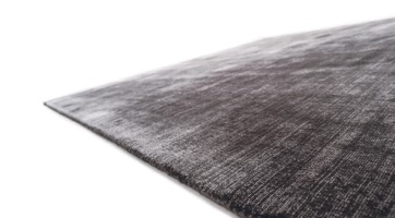 glänzender grauer Teppich aus handgewebter Viskose, schlicht und modern